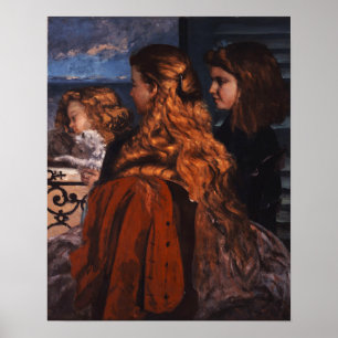 Poster Courbet - Três Jovens Ingleses