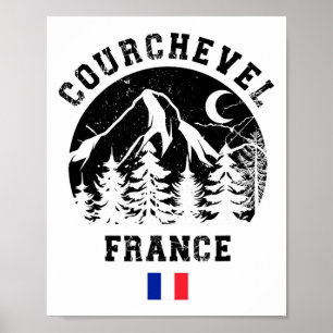 Poster Courchevel França Alps Ski Resort Alpino Skiing Fr