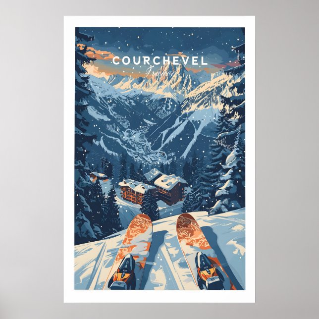 Poster Courchevel Print France 1 (Frente)