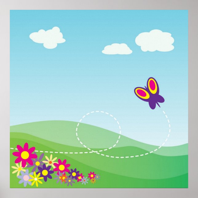 POSTER COURO COM BORDA E FLORES (Frente)