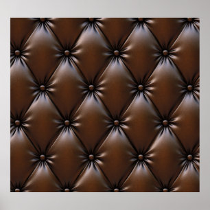 Poster Couro de Chocolate: Textura de Upholsteria Luxuosa