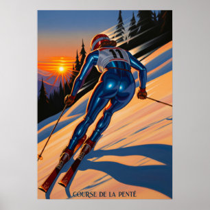 Poster COURSE DE LA PENTE (Slope Race) - Original Art Dec