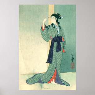 Poster Courtesan japonês (canvas)