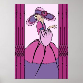 Poster COURTNEY, ART DECO: Plum parisiense