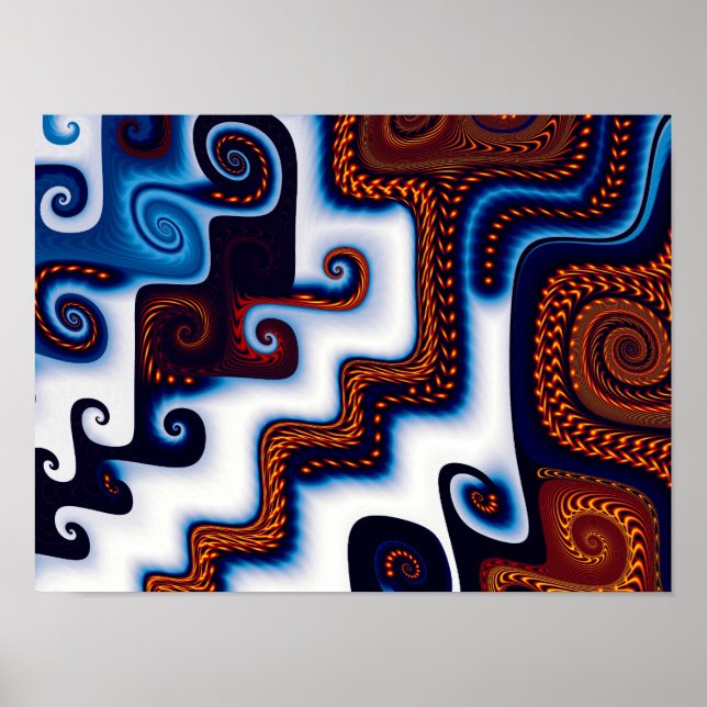 Pôster Courtyard na Abstrato de Neve (Frente)