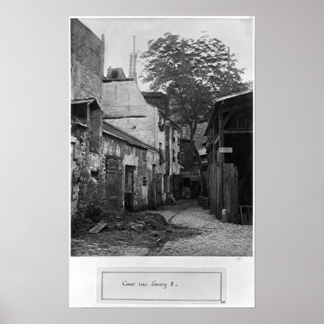 Poster Courtyard na rue Larrey 8, Paris, 1858-78 (Frente)