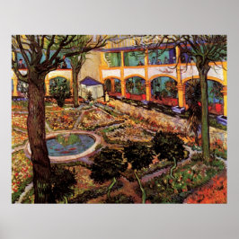 Pôster Courtyard of Hospital at Arles, por Vincent van Go