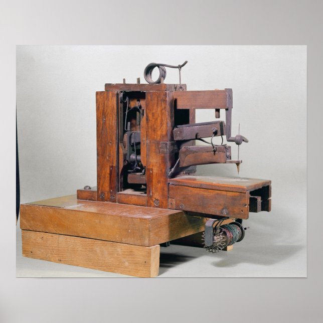 Pôster Couseuse', a primeira máquina de costura, 1830 (Frente)