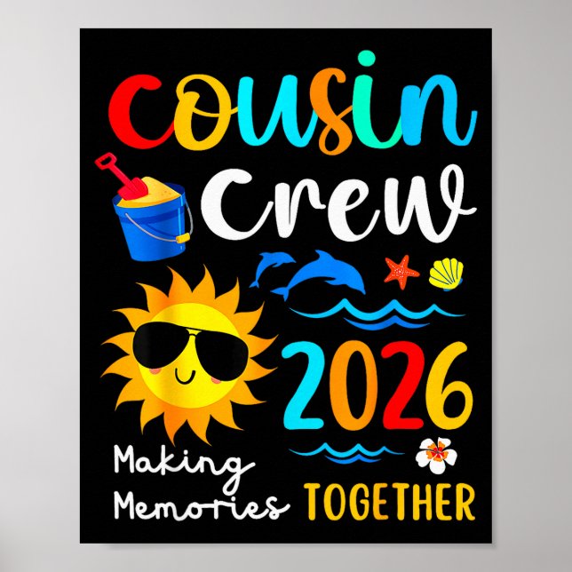 Poster Cousin Crew 2026 Making Memories Summer Family Vac (Frente)