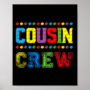 Poster Cousin Crew Building Blocks Master Builder Brick T