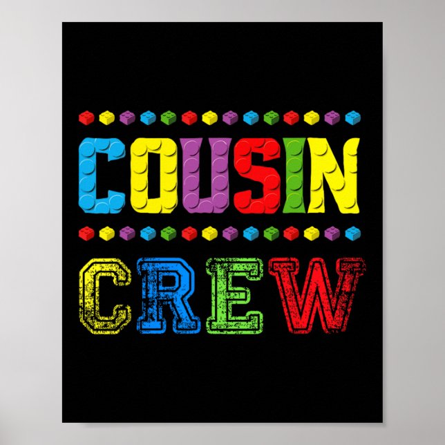 Poster Cousin Crew Building Blocks Master Builder Brick T (Frente)