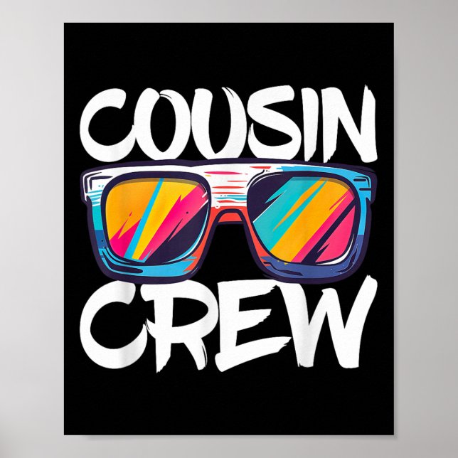 Poster Cousin Crew Camisa Adultos Crianças Correspondente (Frente)