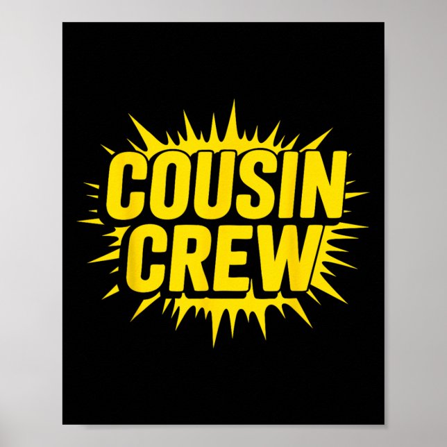 Poster Cousin Crew Camisa Adultos Homens Correspondendo P (Frente)