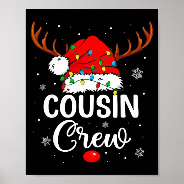 Poster Cousin Crew Christmas Pajamas For Men Kids Women G (Frente)