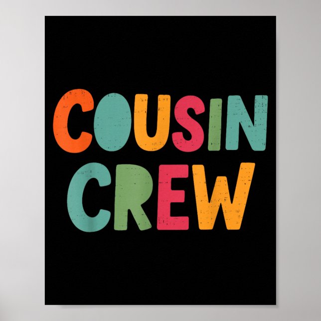 Poster Cousin Crew Family Matching Funny Cousin Team Girl (Frente)