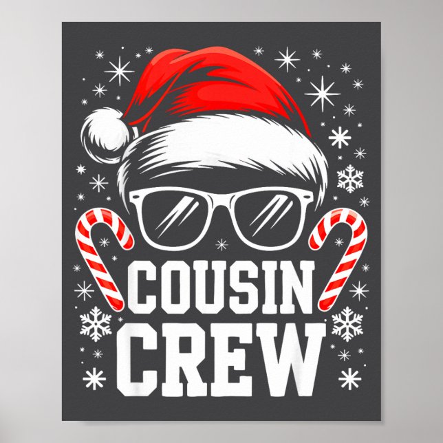 Poster Cousin Crew Shirt Adults Kids Matching Christmas G (Frente)