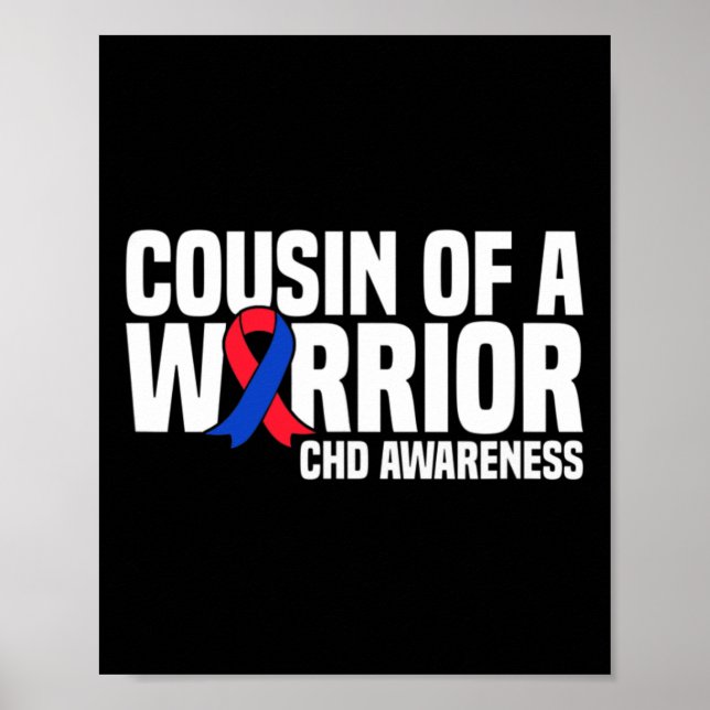 Poster Cousin Of A Warrior Chd Congenital Heart Disease A (Frente)