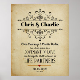 Poster "Covenant of Love" LifePartners WeddingCertificate
