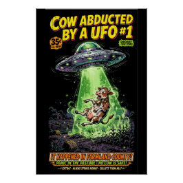 Pôster Cow Abducted by a UFO #1