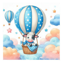 Cow Hot Air Balloon Boy