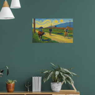 Poster Cow Watching Jules Buysse Tour de France 1926