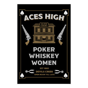 Pôster Cowboy American Frontier Saloon