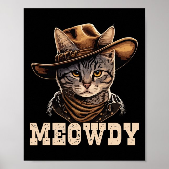 Poster Cowboy Cat Meowdy (Frente)