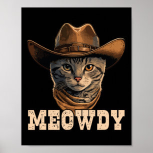 Poster Cowboy Cat Meowdy 1