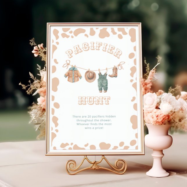 Poster Cowboy Chá de fraldas Pacificador Ocidental (Criador carregado)