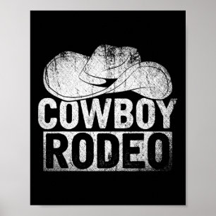 Poster Cowboy Hat Equestrian Gift Horseck Rodeo Co