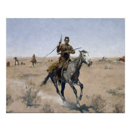 Pôster cowboy ocidental americano