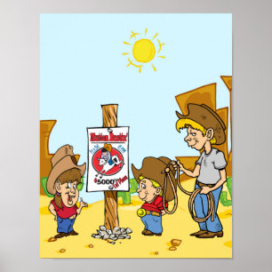 Poster Cowboy Ocidental Kid Mutton Bustin