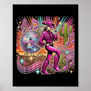 Poster Cowboy Rosa-Rosa-Rosa-Bola-de-Cobra Disco _1