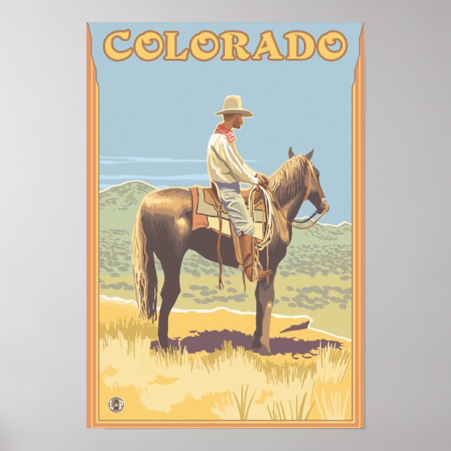 Poster Cowboy (Side View)Colorado (Frente)