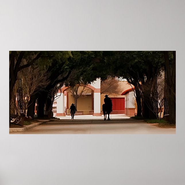 Pôster Cowboy Silohuette (Frente)