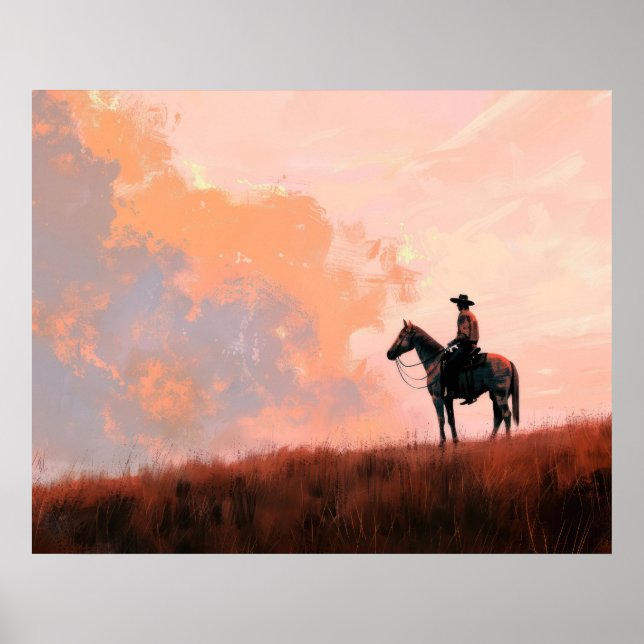 Poster Cowboy Sunrise Ocidental (Frente)