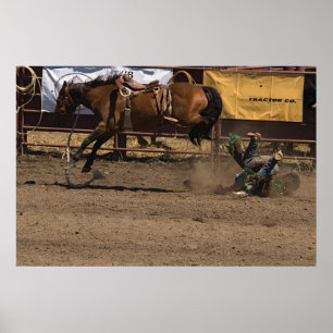 Poster Cowboy tira uma garota do Bronc Riding