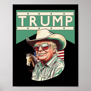 Poster Cowboy Trump Trump É Meu Presidente