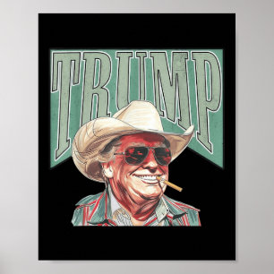 Poster Cowboy Western faz Excelente americano Pai