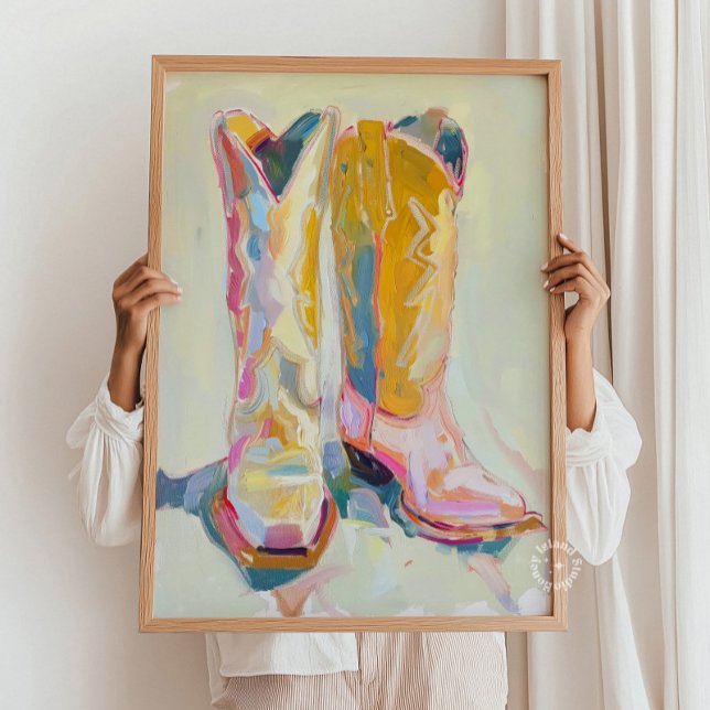 Poster Cowgirl Boots Painting Decor, Western Ranch (Cowgirl Boots Painting Decor, Western Ranch Poster)