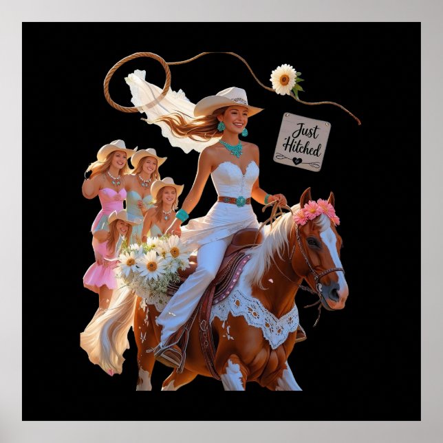 Poster Cowgirl Bride – Summer Ride to Love” (Frente)