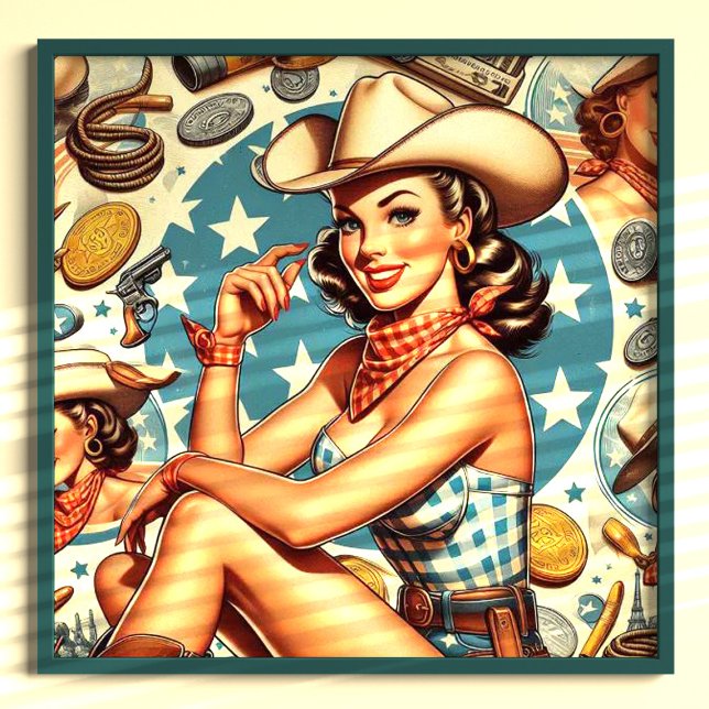 Poster Cowgirl da linhagem (Criador carregado)