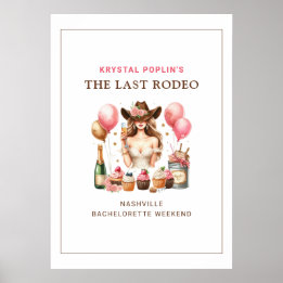 Poster Cowgirl Rodeio Western