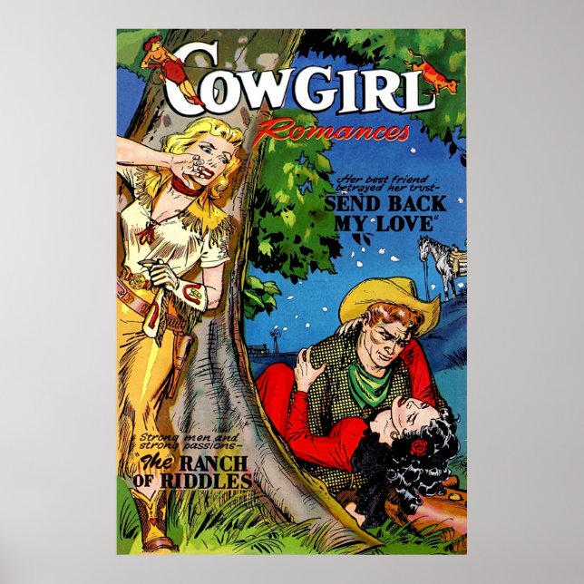 Poster Cowgirl Romance As Histórias em quadrinhos Da Vint (Frente)