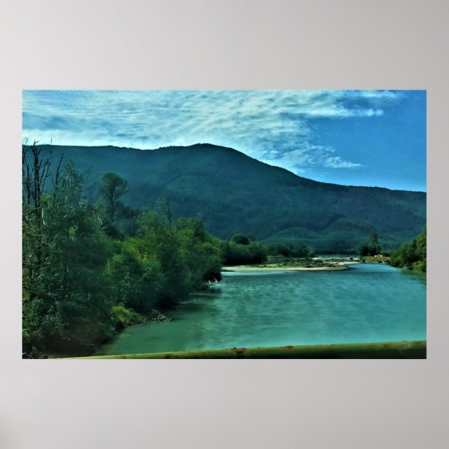 Poster Cowlitz River, Randle, Washington (Frente)