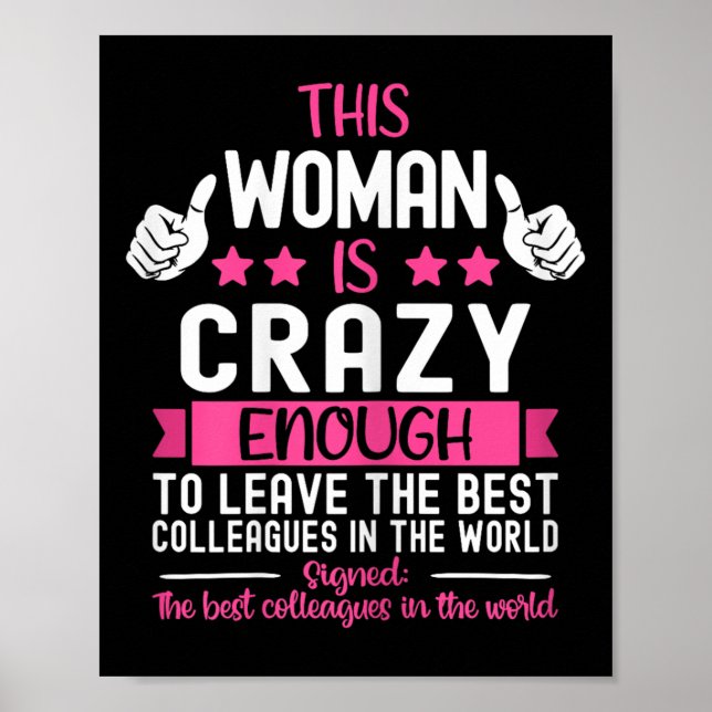 Poster Coworker Leaving Job, Going Away, Coworker Quittin (Frente)