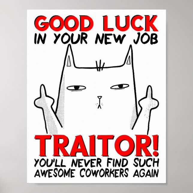 Poster Coworker Leaving, Quitting Going Away, Job Change, (Frente)