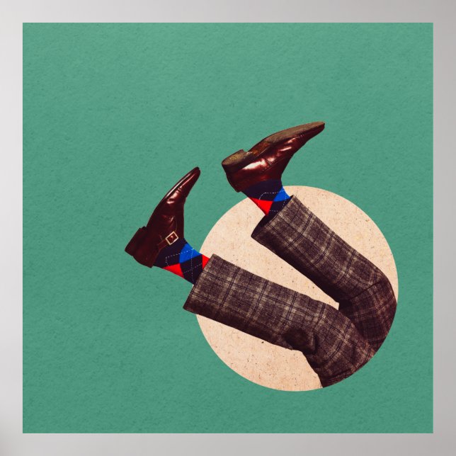 Poster Coxas masculinas empilhadas em redondezas em geome (Frente)