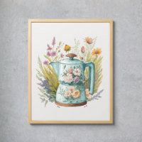 Cozinha Café Floral Cozinha Aquarela Boho Botânico
