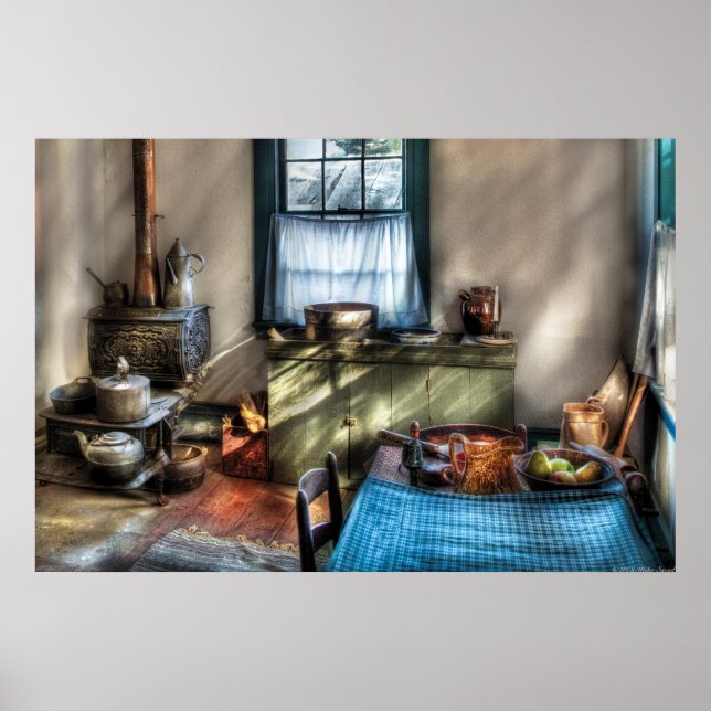 Pôster Cozinha - cozinha antiga (Frente)